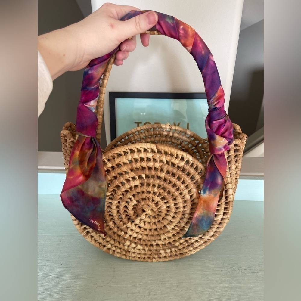Women's Round Straw Rattan Bags Summer Handmade hand Woven Beach Boho Bag